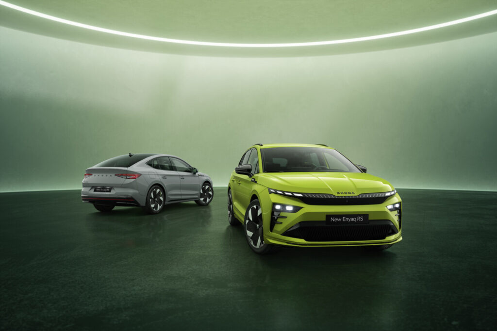 Skoda Enyaq RS and Enyaq Coupe RS Unveiled Globally with Larger Battery, More Power, and Improved Range
