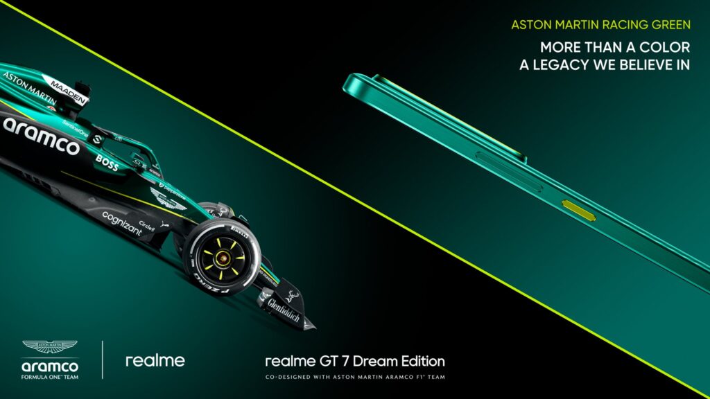 Realme GT 7 Dream Edition Teased Ahead of Launch, Begins 3-Year Partnership with Aston Martin F1 Team