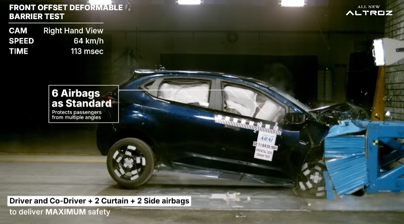2025 Tata Altroz Crash Test Video Out, 5-Star Bharat NCAP Rating Expected