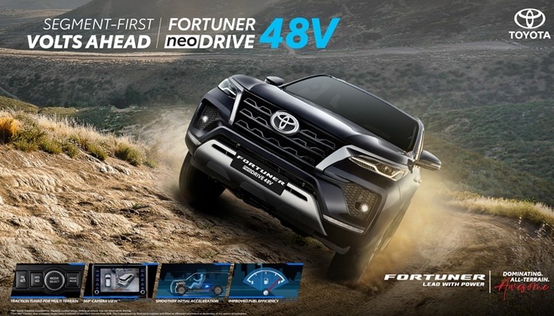 Toyota Fortuner and Legender 48V Mild-Hybrid Variants Launched in India; Prices Start at ₹44.72 Lakh