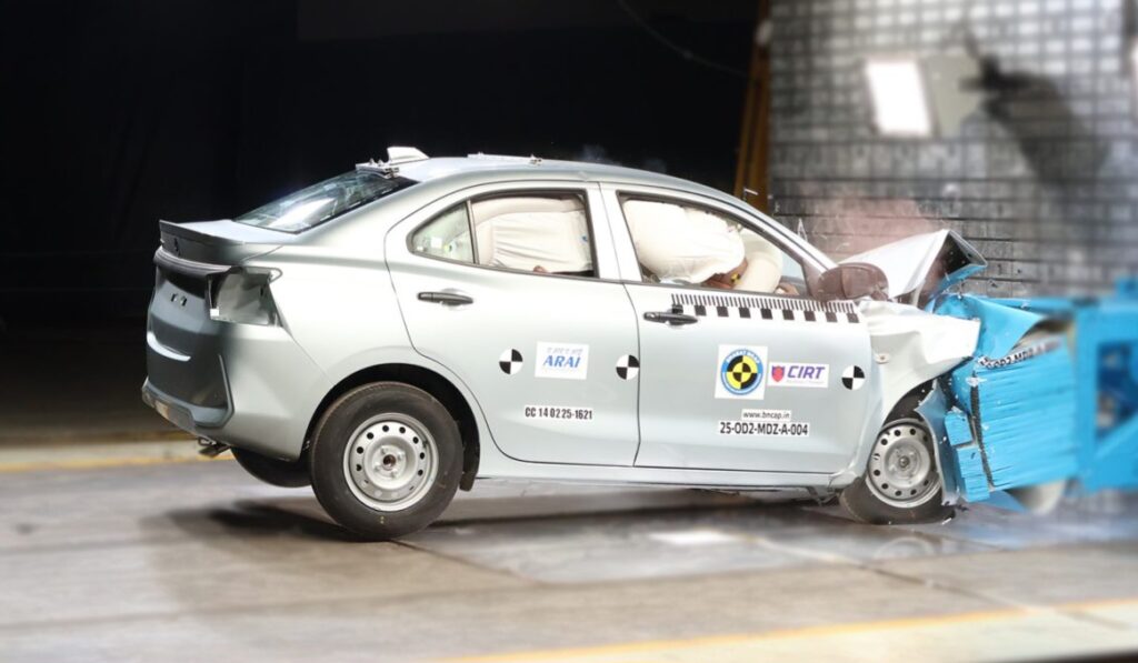 Maruti Suzuki Dzire Becomes India’s First 5-Star Rated Sedan in Bharat NCAP Crash Tests