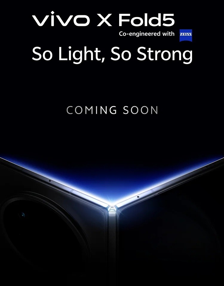 vivo X Fold5 Teased Ahead of India Launch