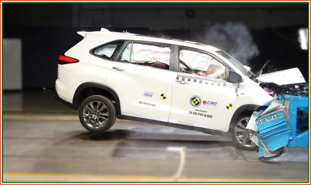 Toyota Innova HyCross Secures 5-Star Bharat NCAP Safety Rating