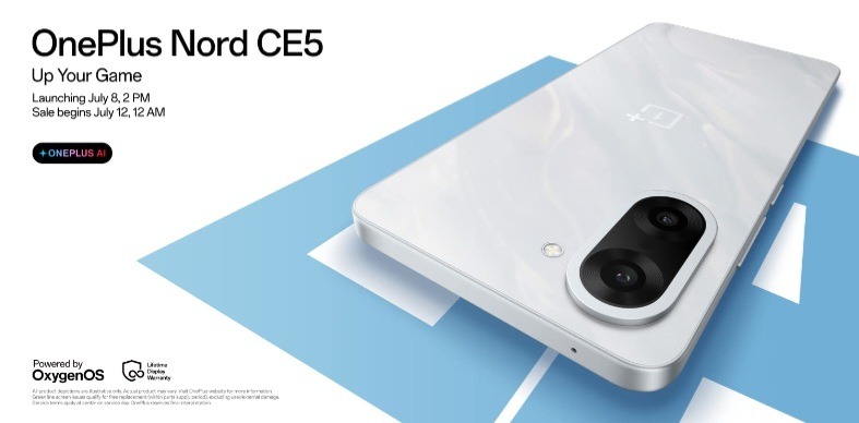 OnePlus Nord CE5 Launching on July 8 with Dimensity 8350 Apex, 7100mAh Battery, 80W Fast Charging