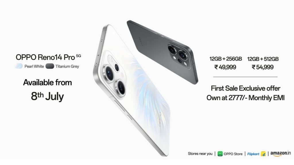 OPPO Reno14 and Reno14 Pro Launched in India Starting at Rs. 37,999